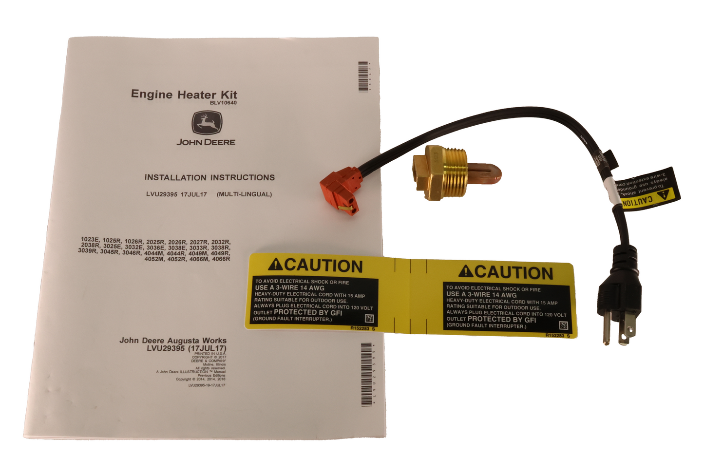 John Deere Original Equipment Coolant Heater - BLV10640