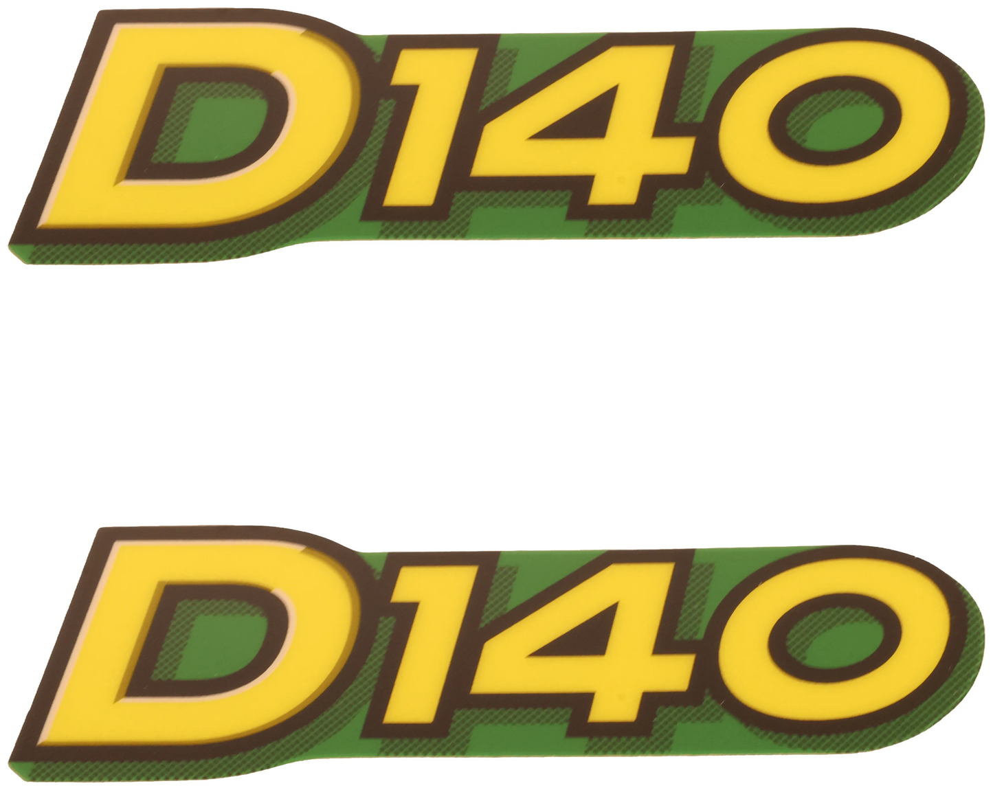 John Deere Original Equipment D140 Model Hood Label (2-PACK) - GX23639