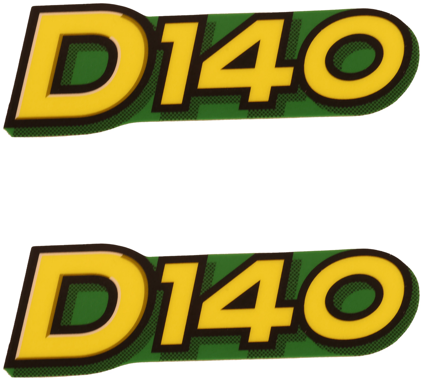 John Deere Original Equipment D140 Model Hood Label (2-PACK) - GX23639