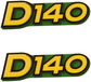John Deere Original Equipment D140 Model Hood Label (2-PACK) - GX23639