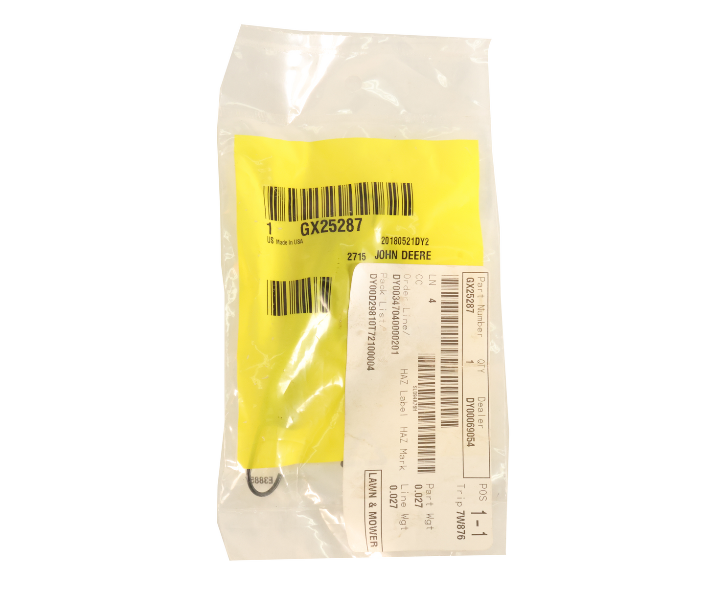 John Deere Original Equipment Extension Spring - GX25287