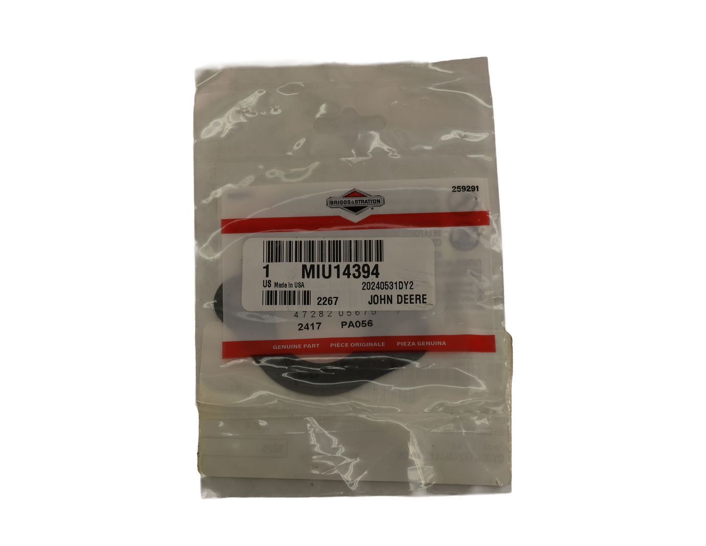 John Deere Original Equipment Gasket - MIU14394