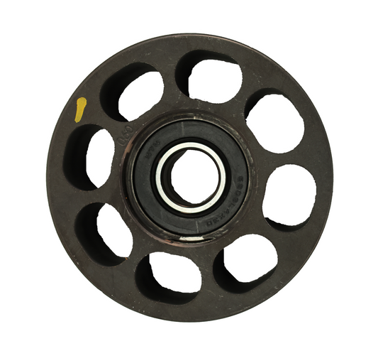 John Deere Idler Pulley RE505265 at a slight tilt