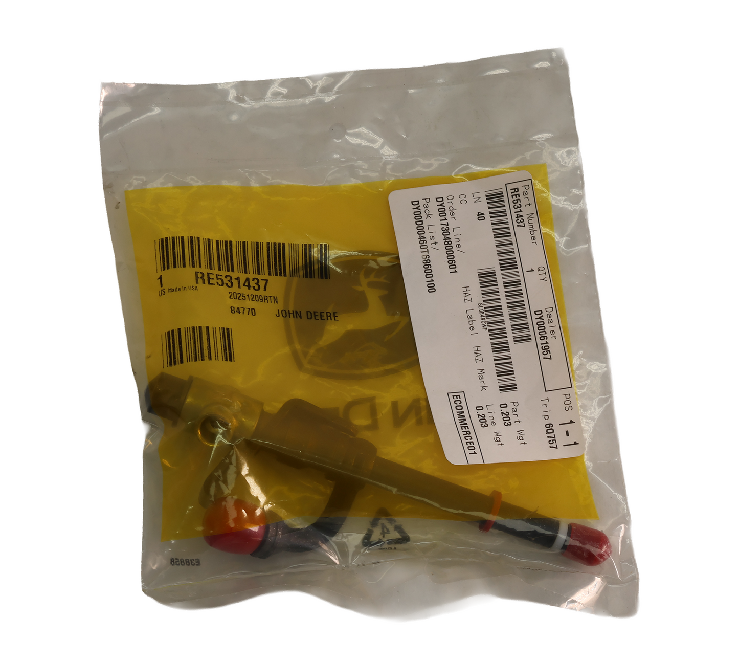 John Deere Original Equipment Nozzle - RE531437