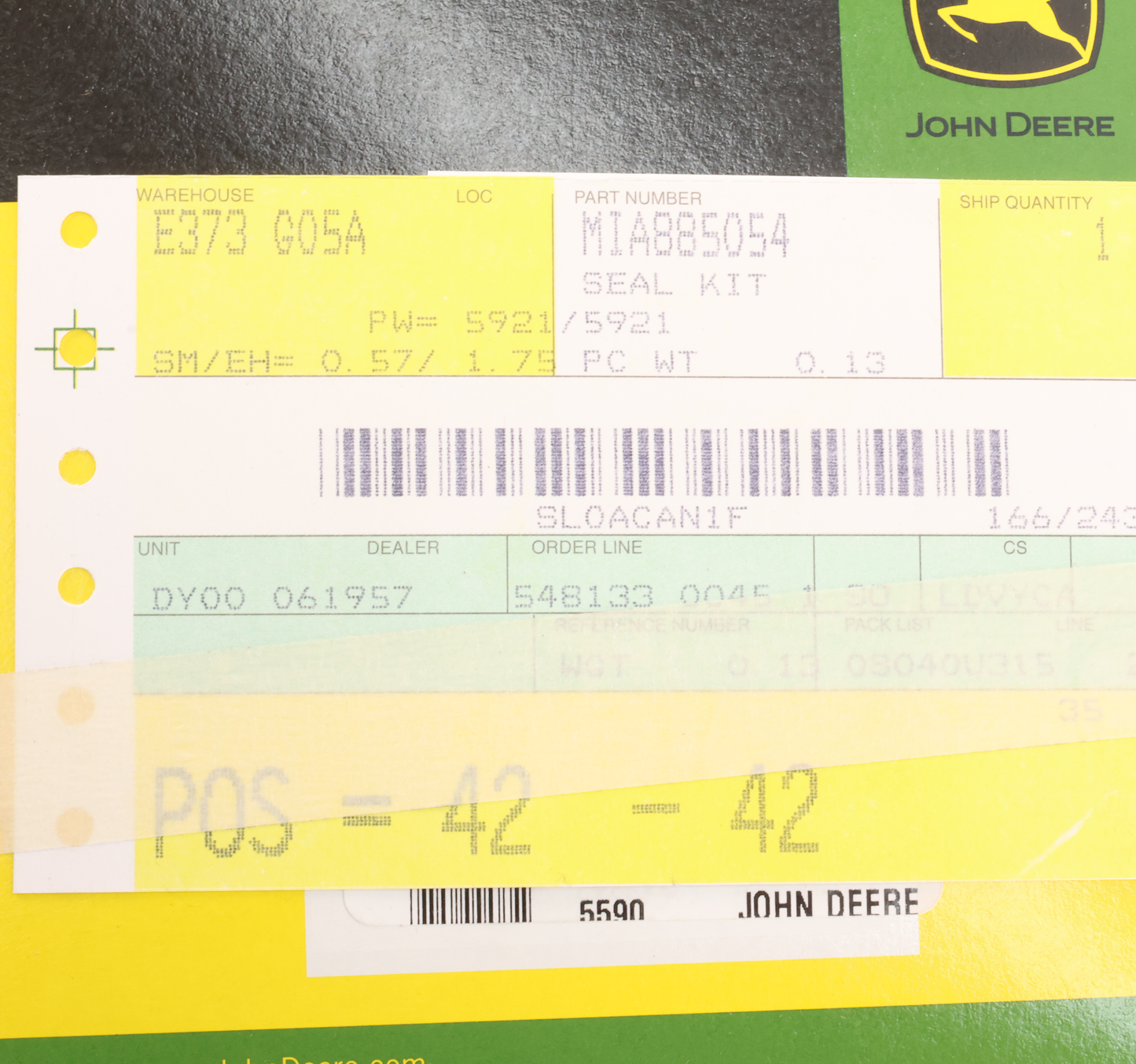 John Deere Original Equipment Seal Kit - MIA885054