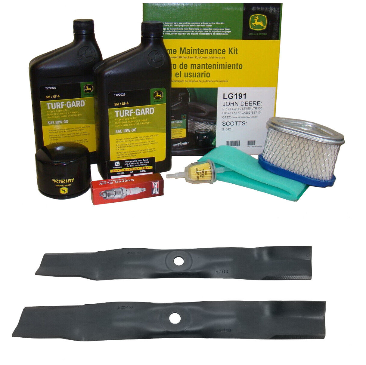 John Deere Original Equipment Model LX255 Maintenance Kit + Standard Blades