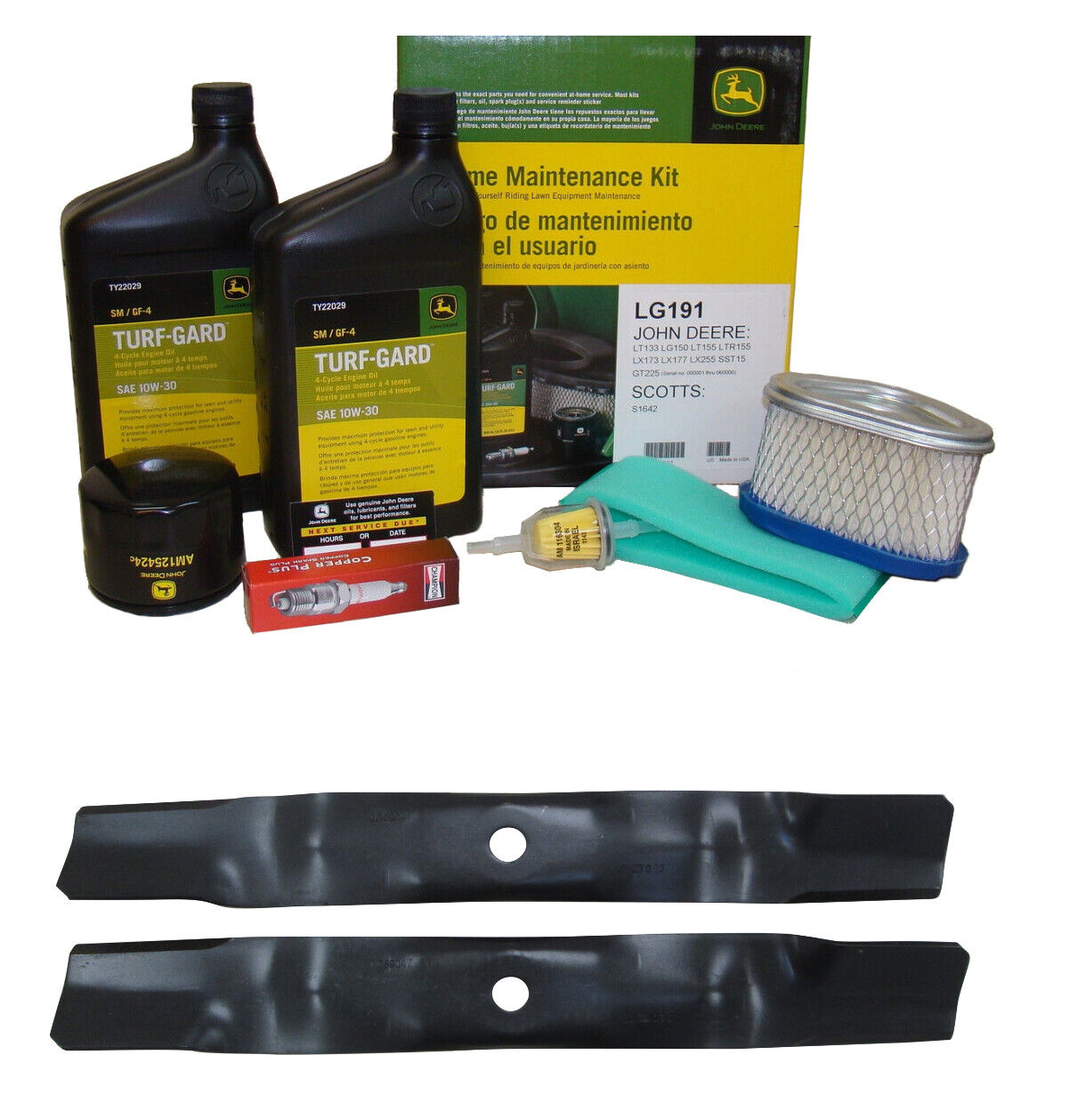John Deere Original Equipment Model LX255 Maintenance Kit + Highlift Blades
