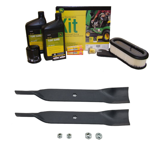 "John Deere Original Equipment Model LX279 Maintenance Kit + Highlift Blades, 38"" Mower Deck"