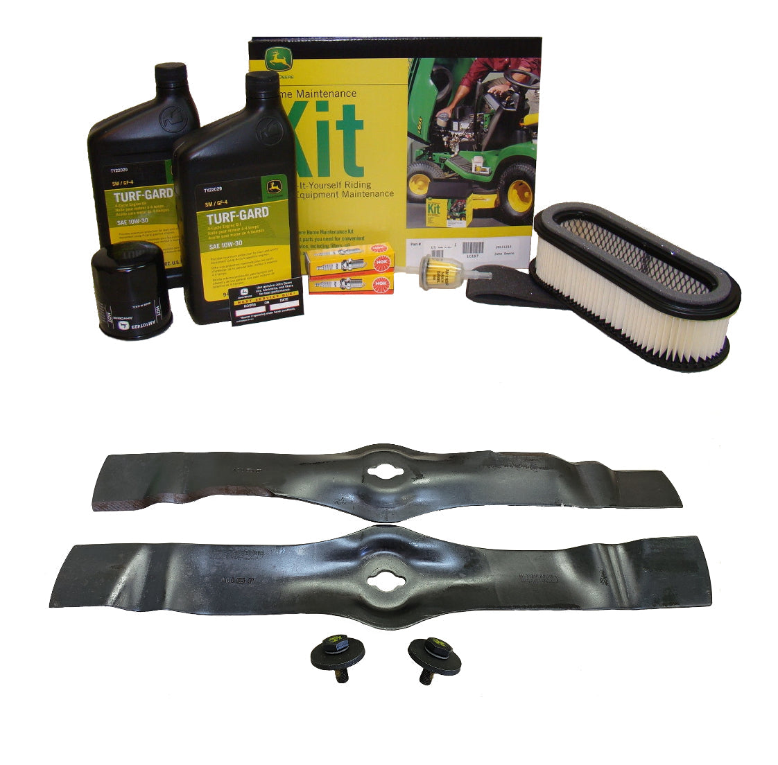 John Deere Original Equipment Model LX279 Maintenance Kit + Mulching Blades, ...
