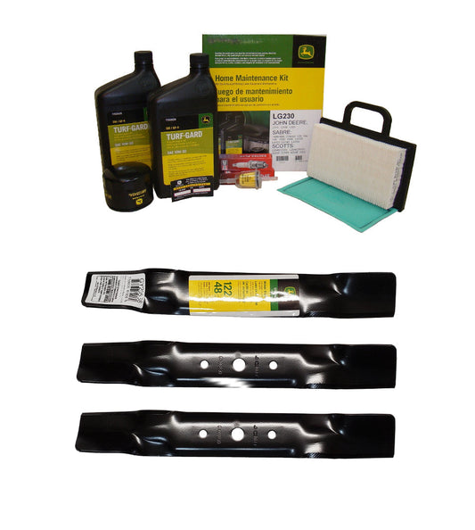 John Deere Original Equipment Model L120 Maintenance Kit + Standard Blades