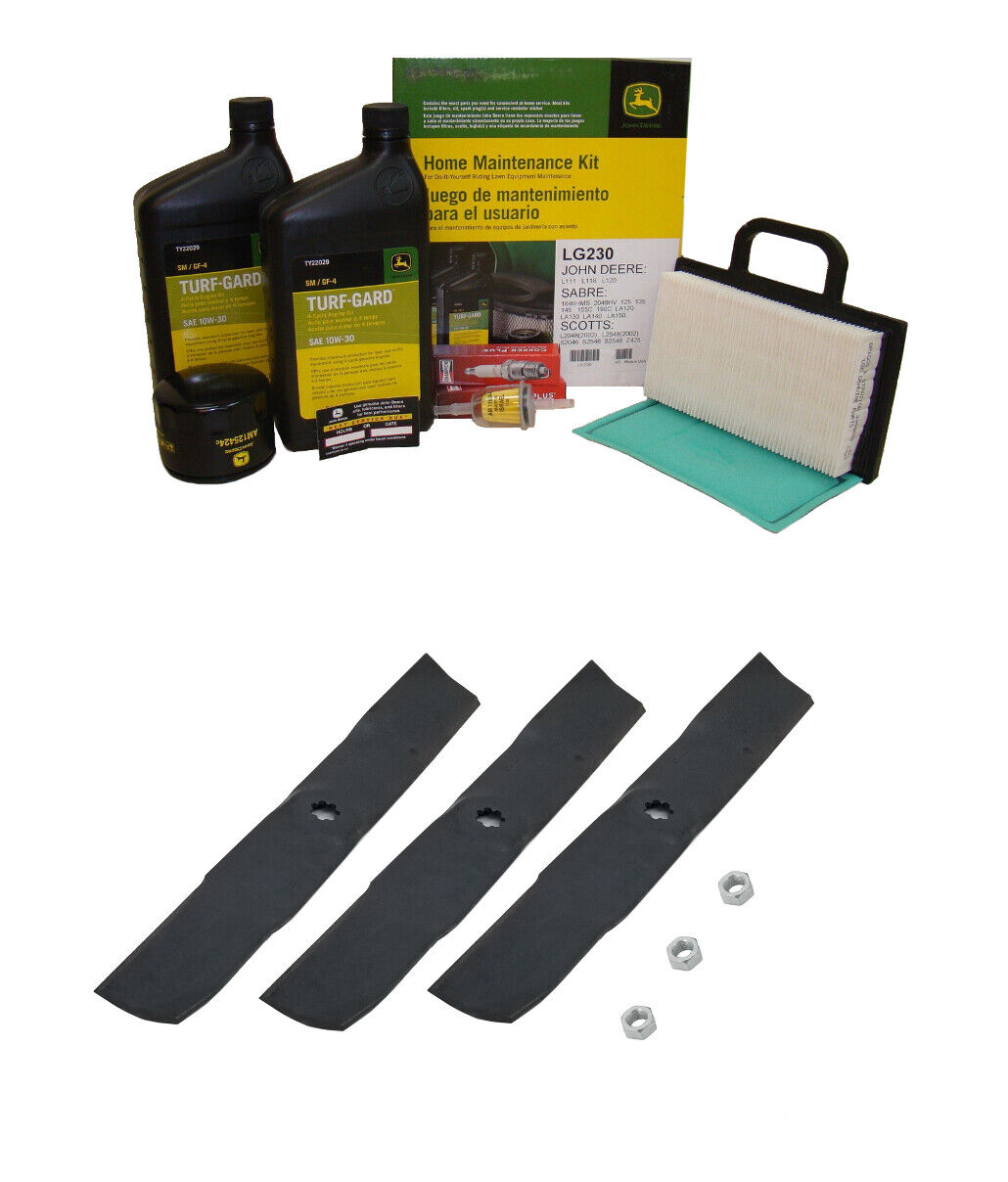 John Deere Original Equipment Model LA150 Maintenance Kit + Standard Blades