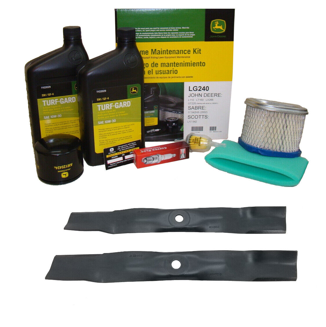 John Deere Original Equipment Model LX255 Maintenance Kit + Standard Blades