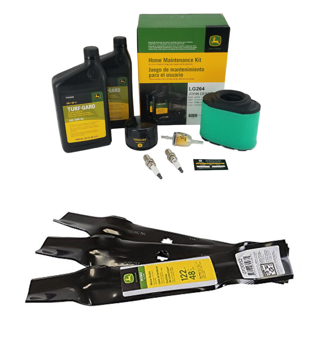 John Deere Original Equipment Model LA155 Maintenance Kit + Standard Blades