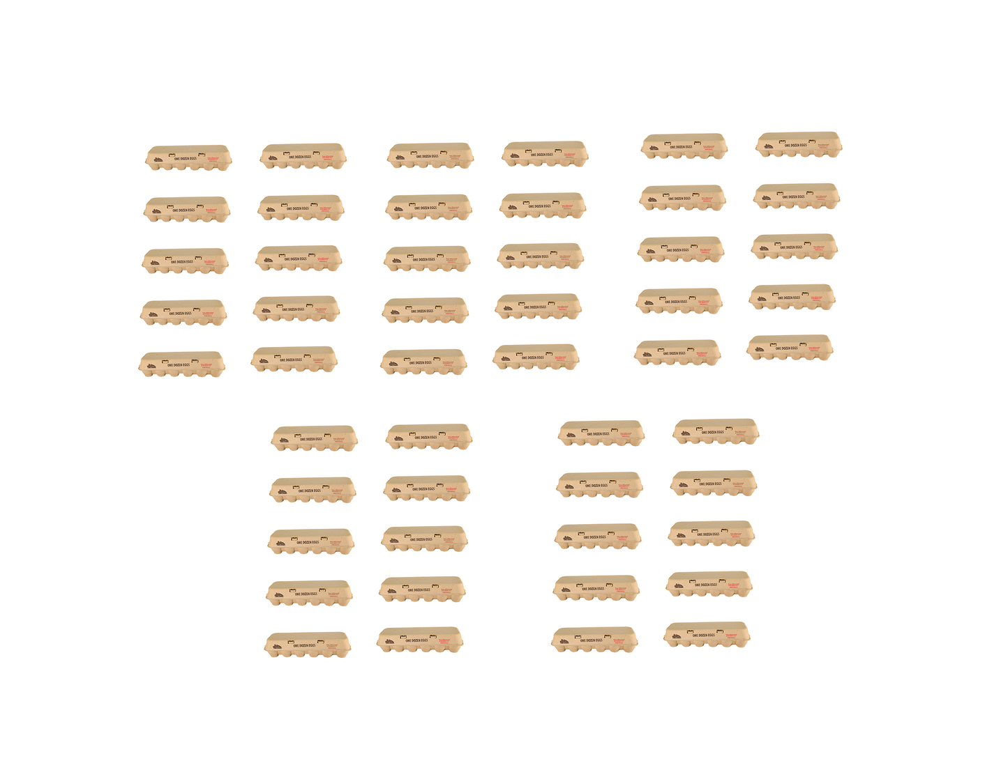 Little Giant Solid Top Egg Carton Pack of 50 - EGGCTNSLD