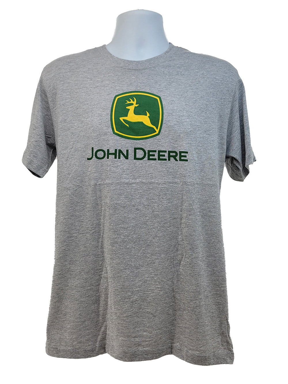 John Deere Men's  XXL Oxford Classic Logo Gray T-Shirt - LP27935