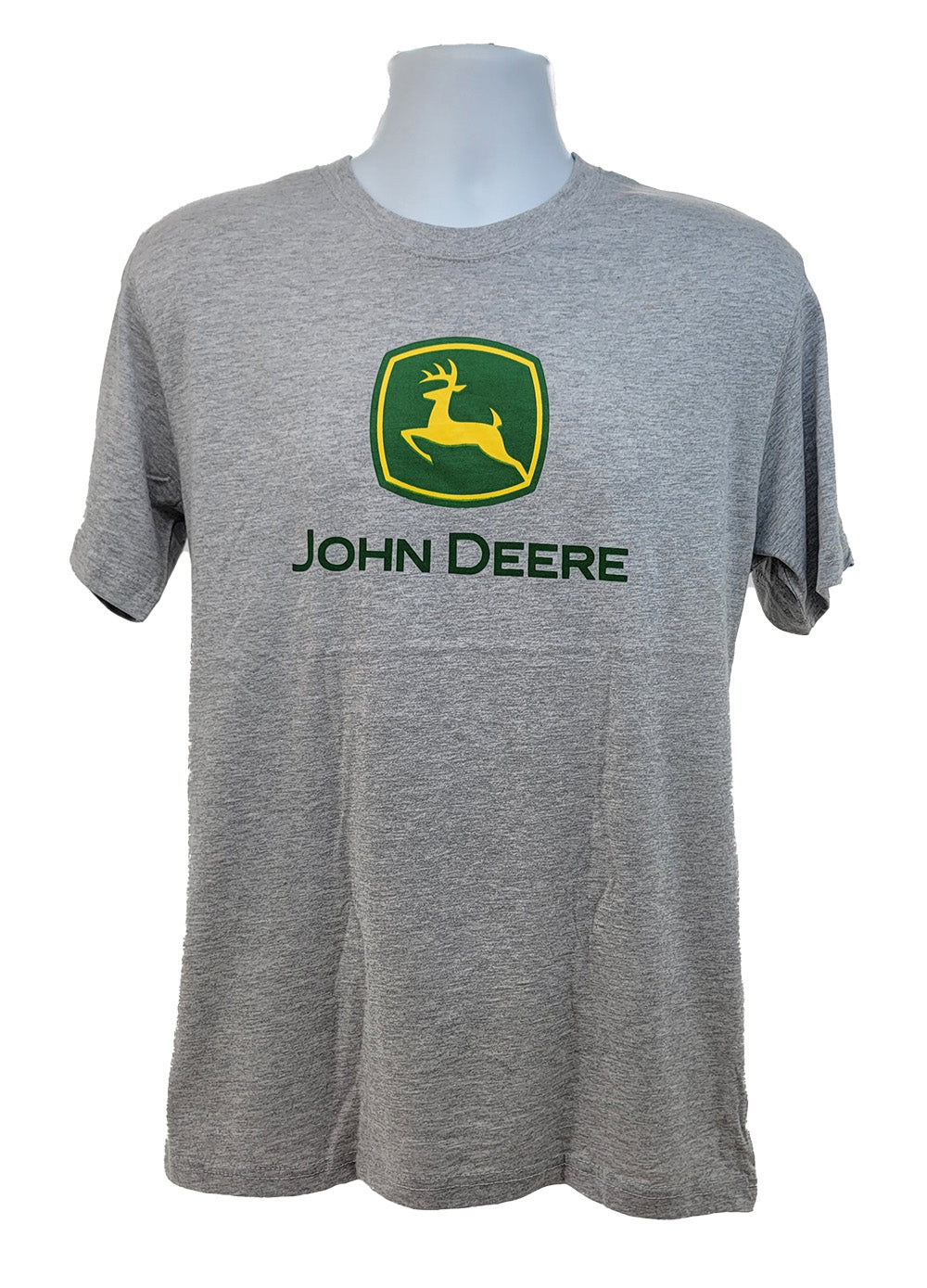 John Deere Men's  XXL Oxford Classic Logo Gray T-Shirt - LP27935