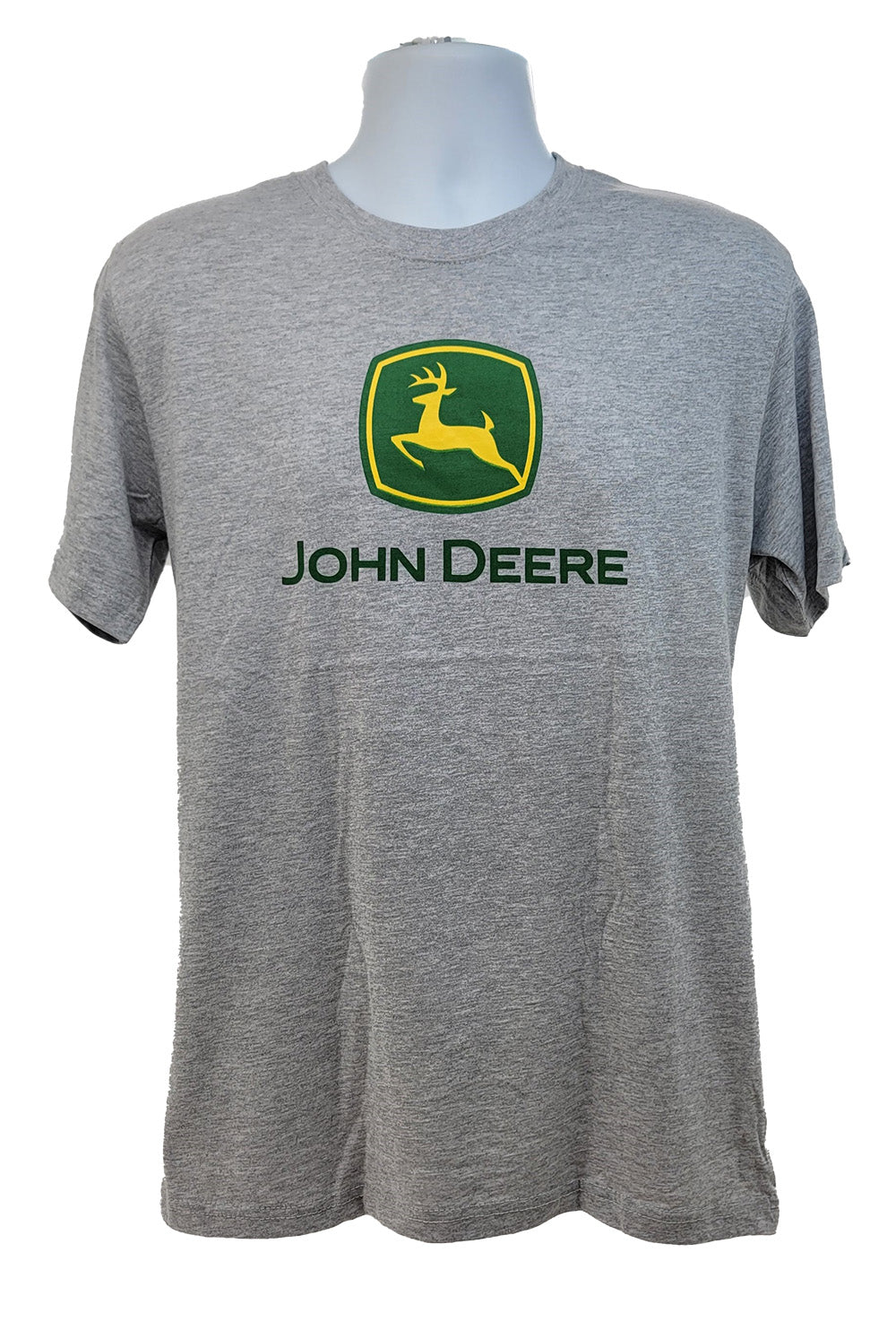 John Deere Men's  XXL Oxford Classic Logo Gray T-Shirt - LP27935