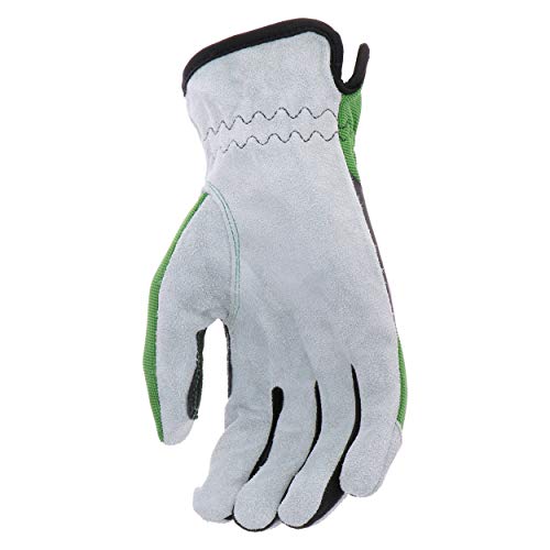 John Deere Men's Cowhide Spandex Back Glove (XL) - LP67361