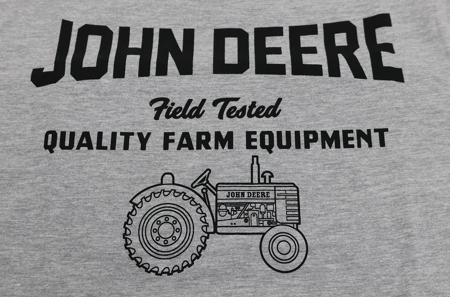 John Deere Boy's MEDIUM Gray Short Sleeve Shirt - LP70508