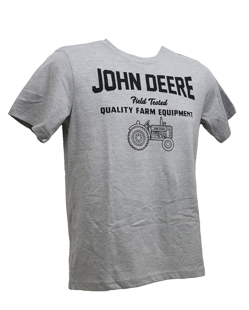 John Deere Boy's MEDIUM Gray Short Sleeve Shirt - LP70508