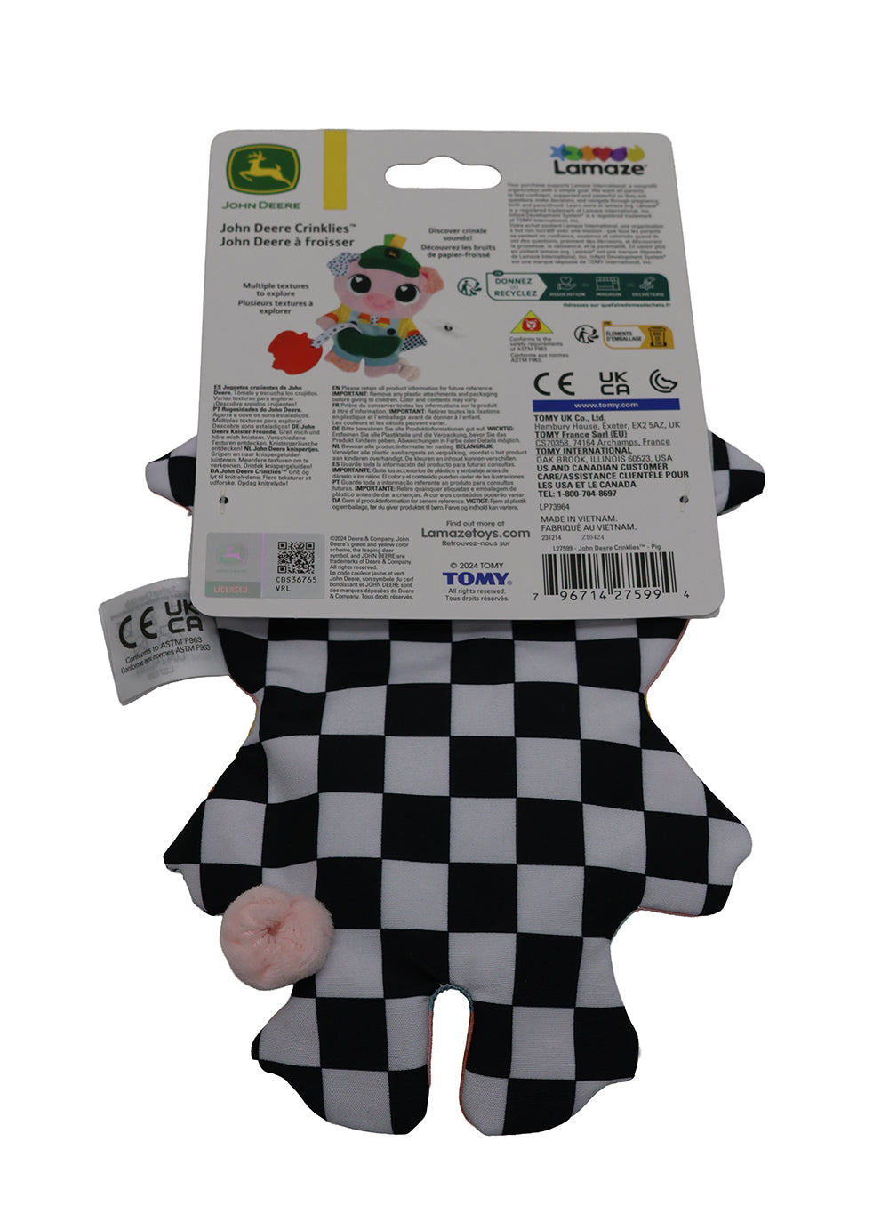 John Deere "Pig" Crinklies Toy - LP73964-PIG