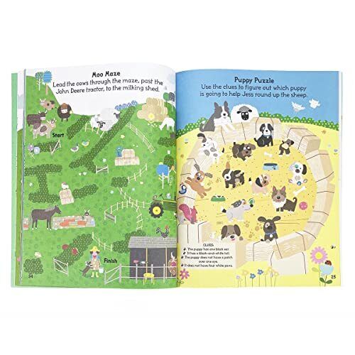 John Deere Kids Farm: 500 Stickers and Puzzle Activities : Fold Out and Play! (Paperback)