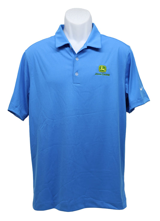John Deere Men's MEDIUM Nike Blue Polo - LP77697