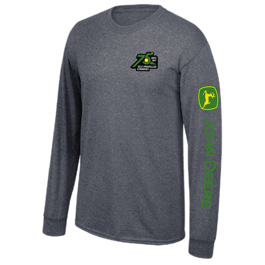 John Deere 2XL 75th Anniversary Edition Gray Long Sleeve Shirt - LP80648