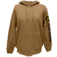 Hood detail of the John Deere Men's Construction Brown Full-Zipper Fleece Sweatshirt