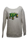 John Deere Ladies SMALL Watercolor Tractor Boatneck Sweatshirt - LP82256