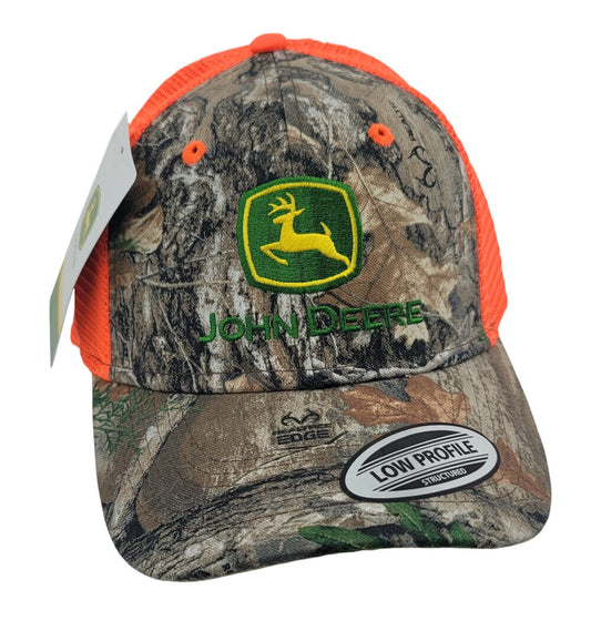 John Deere Camo Twill/Orange Mesh Hat/Cap - LP83143