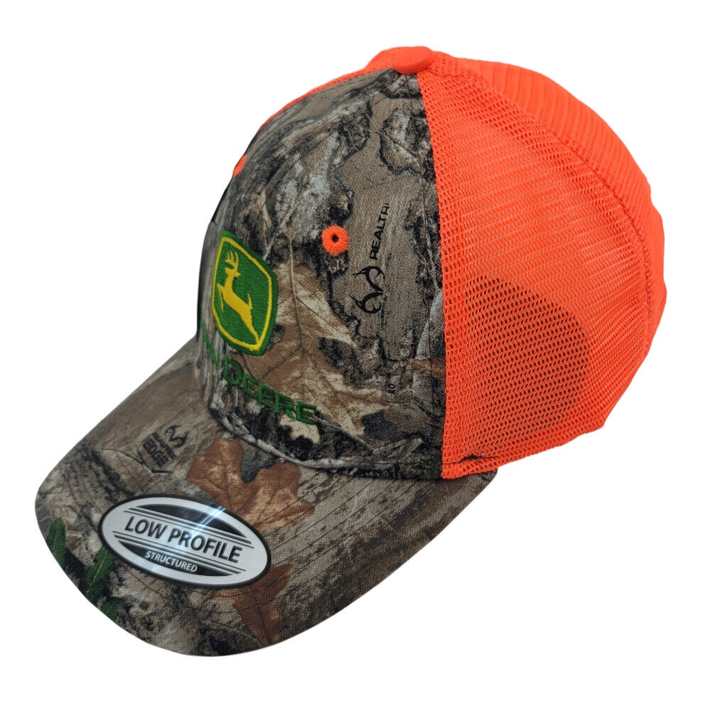 John Deere Camo Twill/Orange Mesh Hat/Cap - LP83143