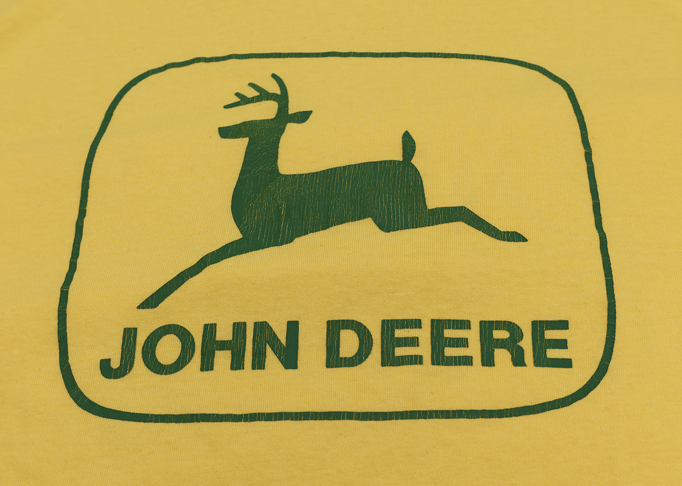 John Deere Men's 2XL Crackle Ink Logo Yellow Short Sleeve Tee - LP83355