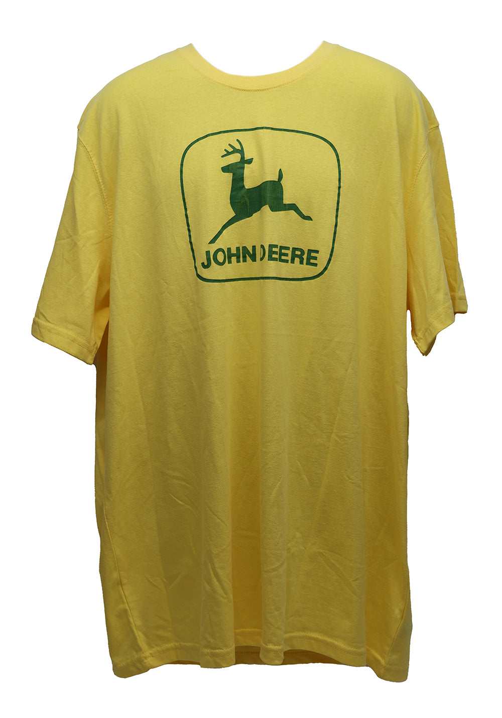 John Deere Men's 2XL Crackle Ink Logo Yellow Short Sleeve Tee - LP83355