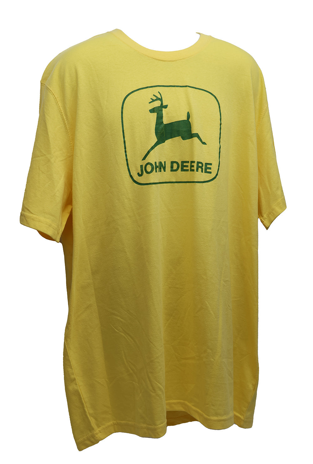 John Deere Men's 2XL Crackle Ink Logo Yellow Short Sleeve Tee - LP83355