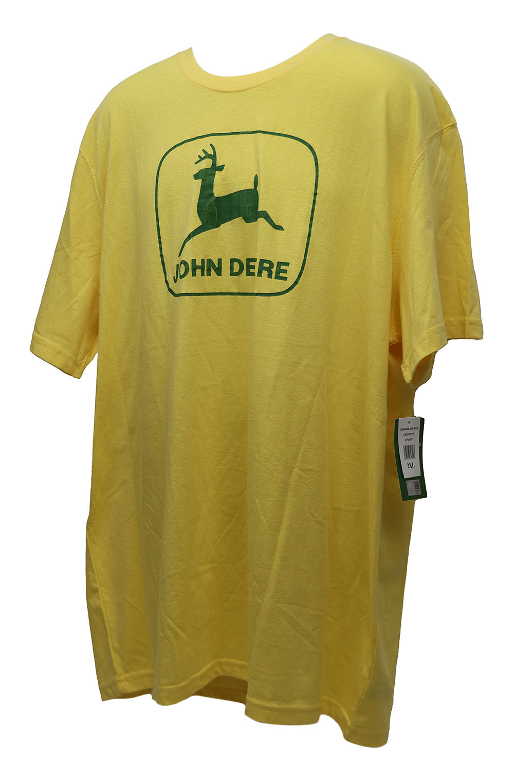 John Deere Men's 2XL Crackle Ink Logo Yellow Short Sleeve Tee - LP83355