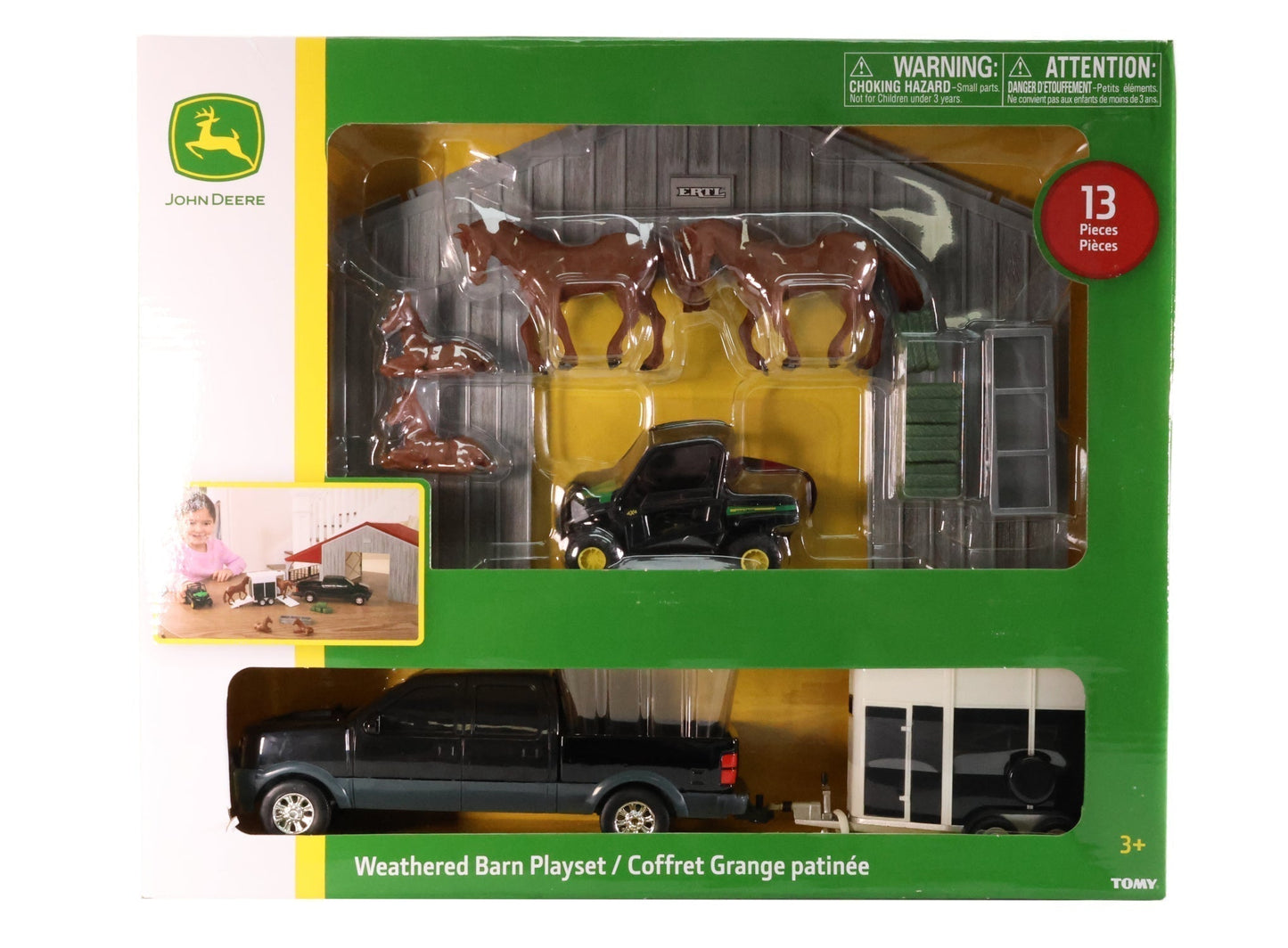 1/32 John Deere Weathered Barn Playset Toy - LP84318