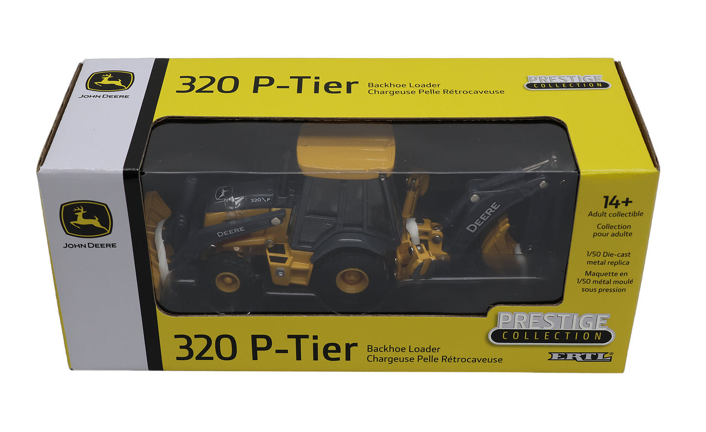 1/50 John Deere 320 P-Tier Backhoe Loader Prestige Collection Toy - LP84535