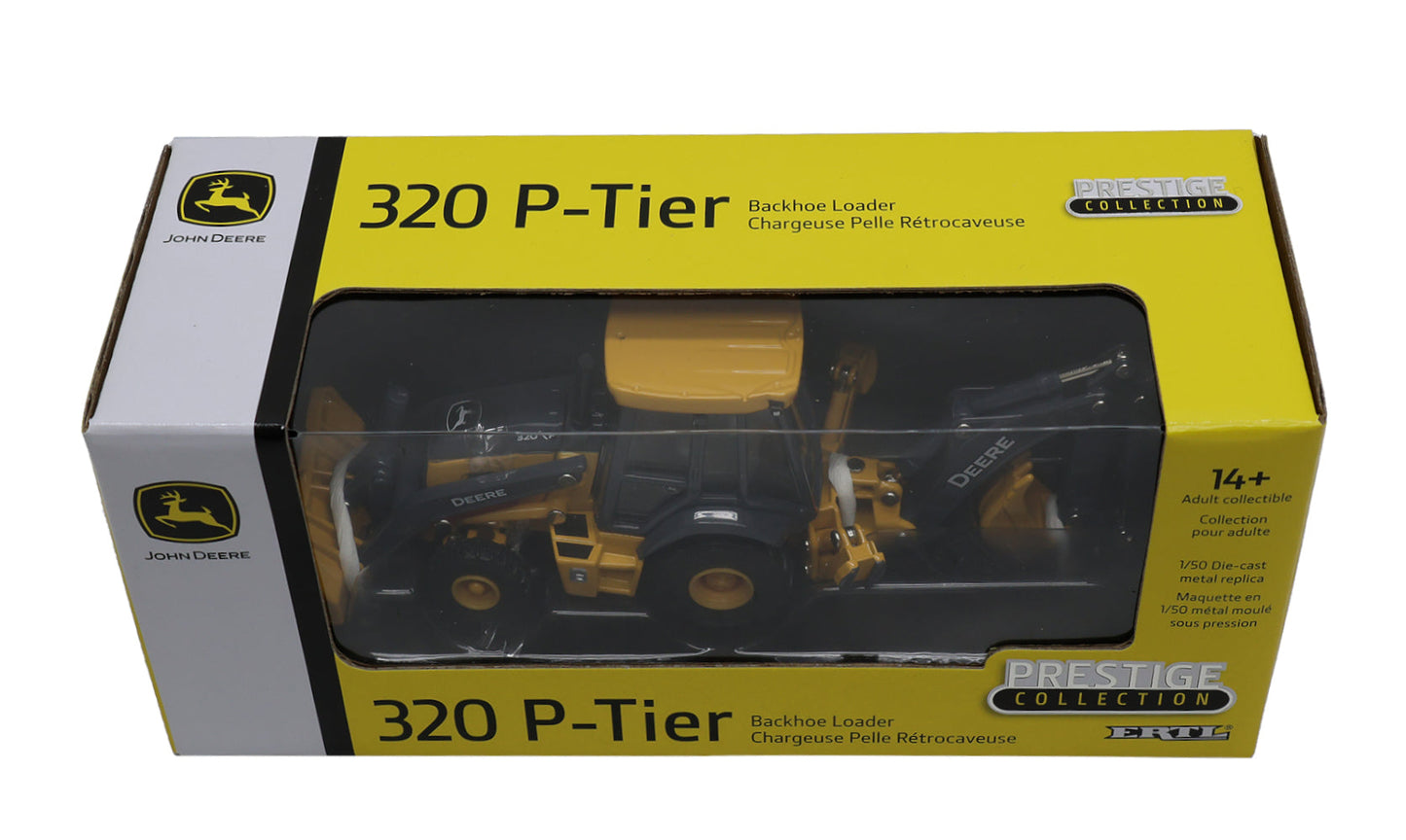 1/50 John Deere 320 P-Tier Backhoe Loader Prestige Collection Toy - LP84535