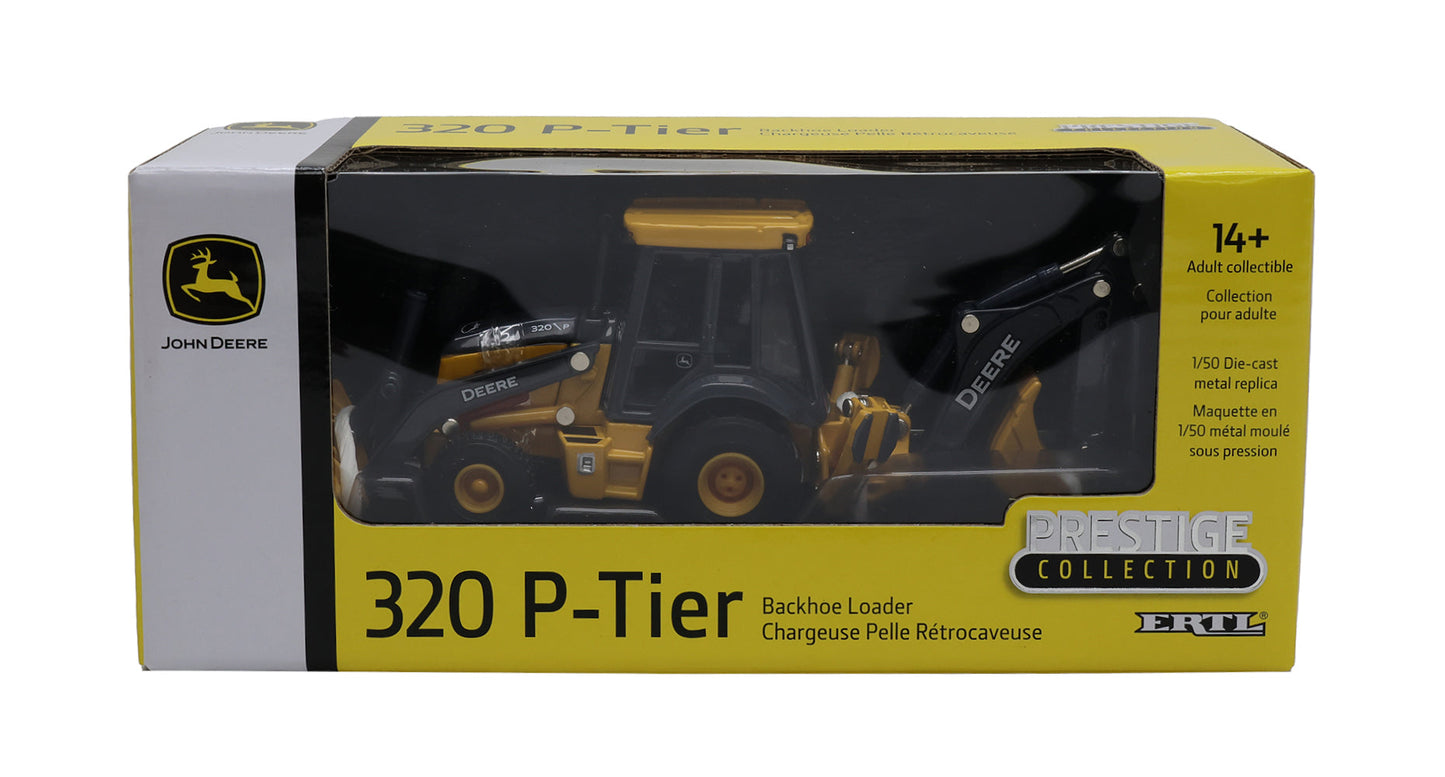 1/50 John Deere 320 P-Tier Backhoe Loader Prestige Collection Toy - LP84535