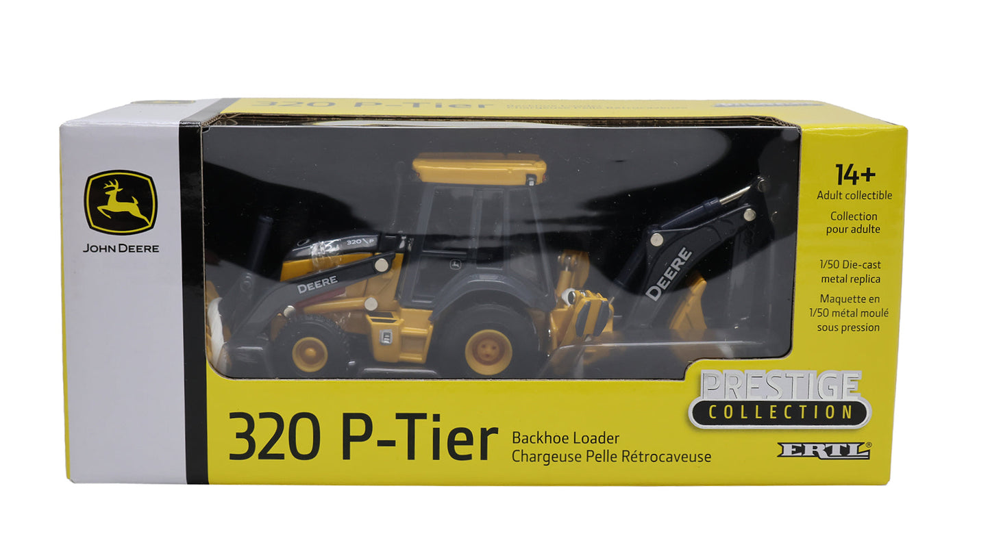 1/50 John Deere 320 P-Tier Backhoe Loader Prestige Collection Toy - LP84535