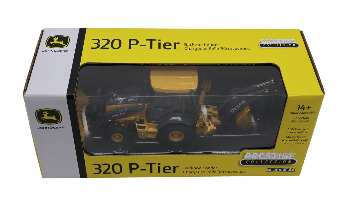 1/50 John Deere 320 P-Tier Backhoe Loader Prestige Collection Toy - LP84535