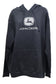 John Deere Ladies 2XL Black Hoodie with Silver Glitter Logo - LP85228