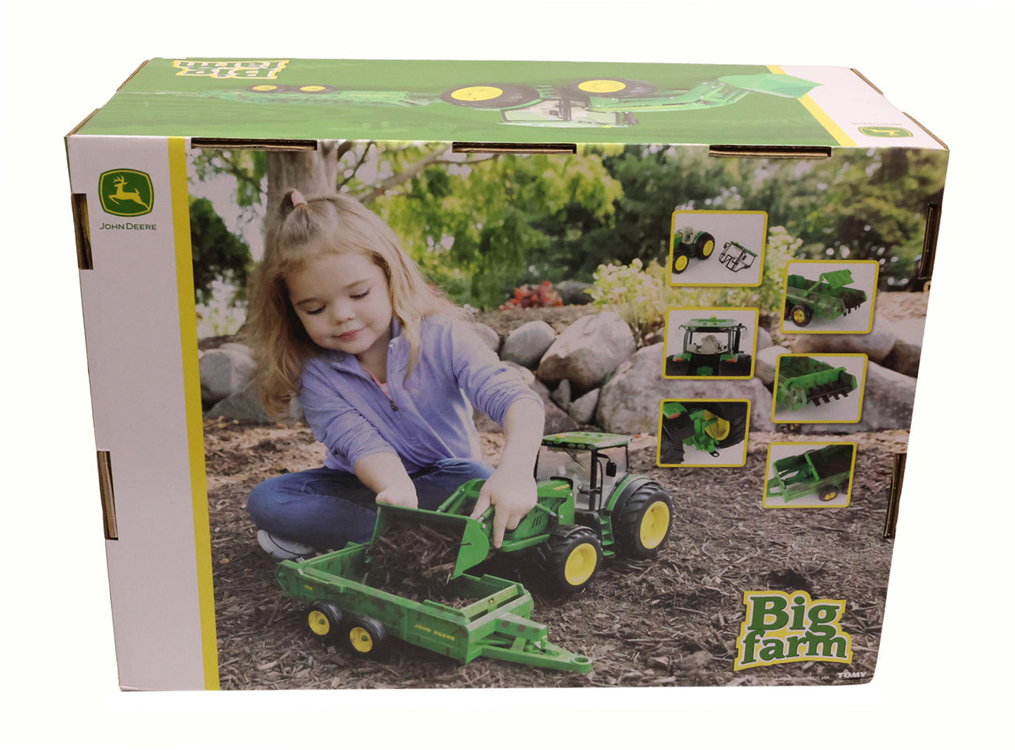 1/16 John Deere Big Farm 6210R Tractor with Loader & Spreader Toy Set - LP85913