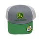 John Deere Youth Moline 112 Heather Gray/Green/White Mesh Back Hat/Cap - LP86080