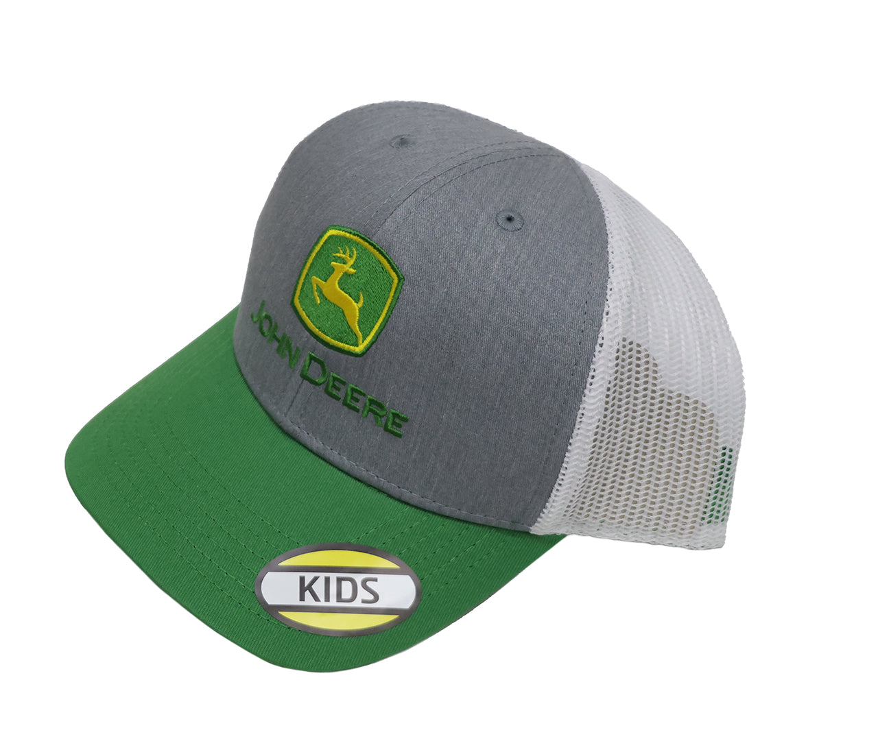 John Deere Youth Moline 112 Heather Gray/Green/White Mesh Back Hat/Cap - LP86080