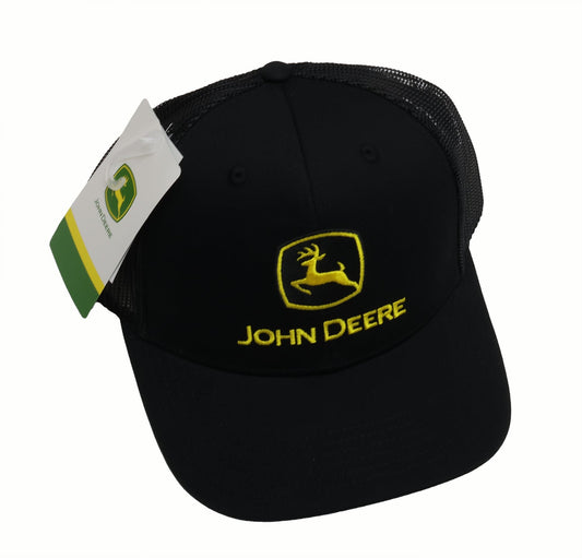 John Deere Men's Black with Construction Logo Embro Cap/Hat - LP86108
