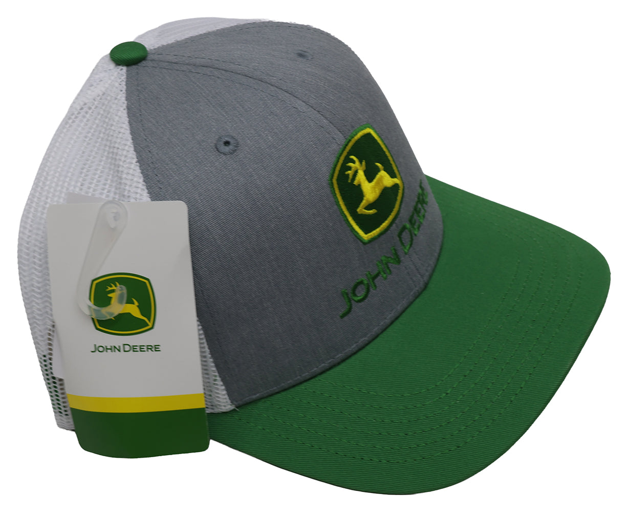 John Deere Men's Moline 112 HG/GR/WH Mesh Back Hat/Cap - LP86116