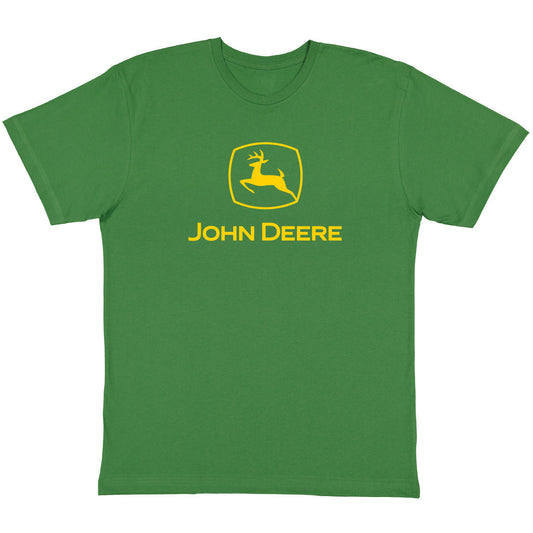 John Deere Men's SMALL Green with Classic Yellow Logo T-Shirt - LP86291