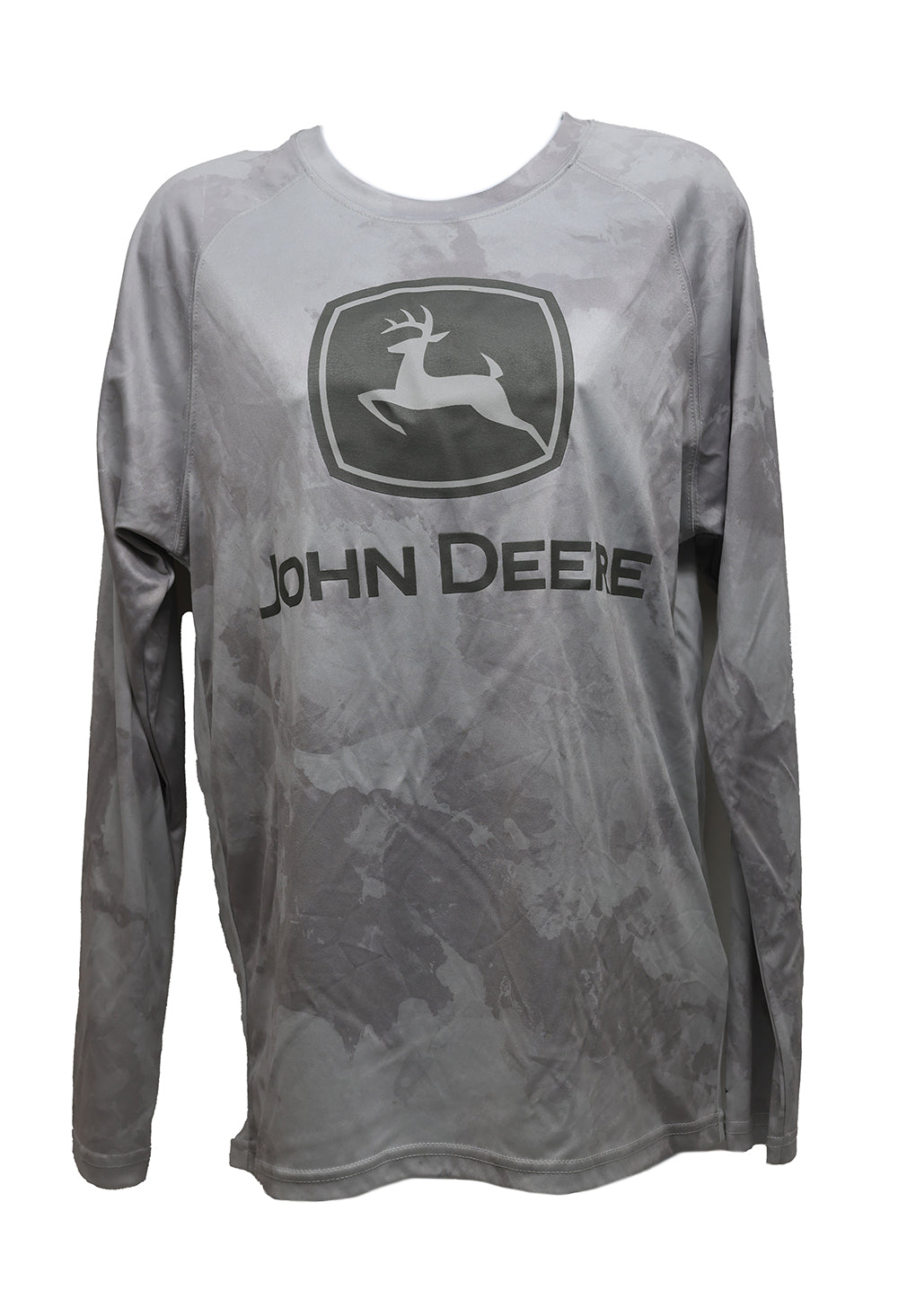 John Deere LARGE Grey Camo Performance Long Sleeve Tee - LP86314